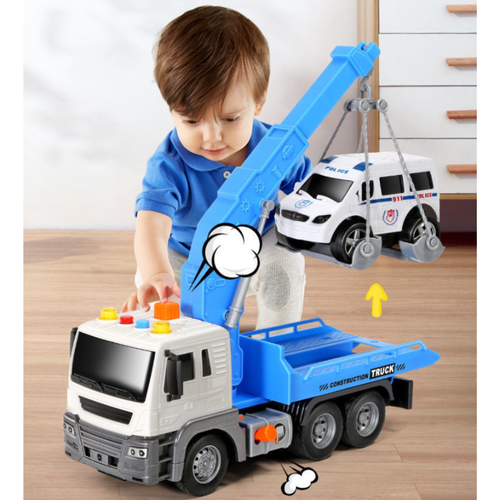 Interaktywna Ciężarówka Z Hakiem I Lawetą Światła Dźwięki Ruchome Elementy na Arena.pl