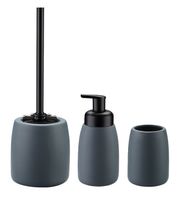 Zestaw komplet łazienkowy 3-elementowy ceramika niebieski mat loftowy styl