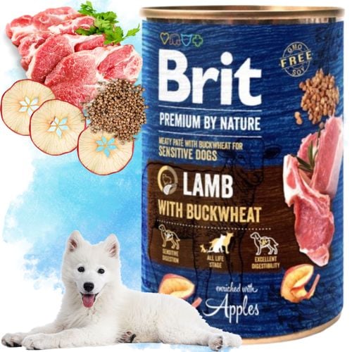mokra karma dla psa jagnięcina brit premium by nature 400g lamb & buckwheat na Arena.pl
