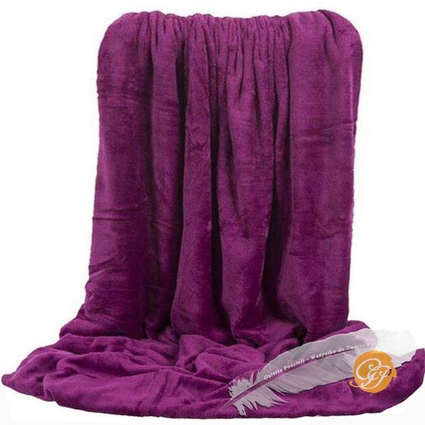 Koc 160x210cm mikrofibra - ŚLIWA zdjęcie 1