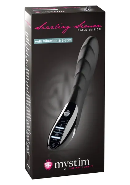 Sizzling Simon Estim Vibrator Black zdjęcie 2