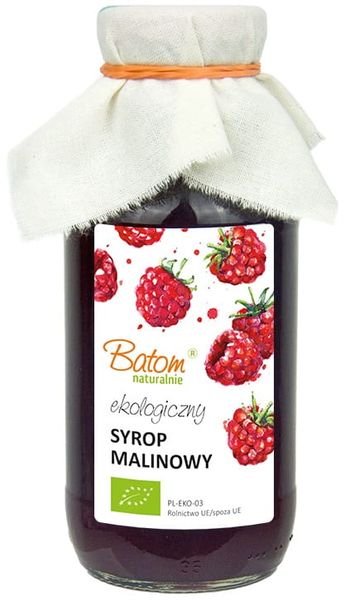 Syrop malinowy bio 330 ml - batom zdjęcie 1