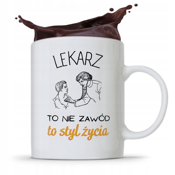 Kubek Dla Doktora Lekarz To Styl Życia Z Nadrukiem Ze Zdjęciem zdjęcie 1