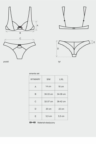 Obsessive Amanta set S/M czarny na Arena.pl