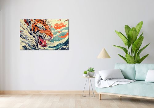 Obraz 100x60cm Tygrys Na Fali na Arena.pl