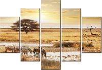 105CM 150CM ZEGAR 5 ELEM SAFARI DRUK OBRAZ