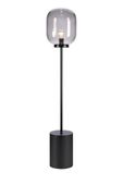 Podłogowa lampa stojąca Bronx czarna do salonu industrialna