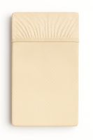 Prześcieradło bawełniane z gumką do łóżeczka 120x60 cm - groszki na beżu