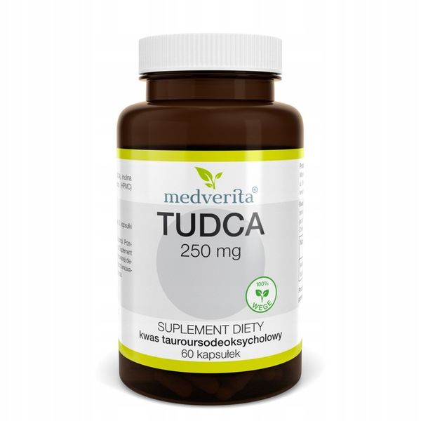 TUDCA 250 mg Kwas Tauroursodeoksycholowy - 60 kaps zdjęcie 1