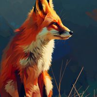 Plakat 90x90cm Spojrzenie Lisicy