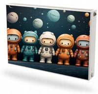 Mata magnetyczna magnes ozdobny na grzejnik na wymiar MALI ASTRONAUCI