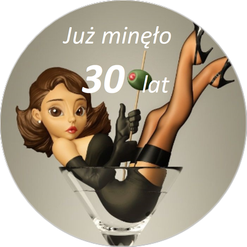 Opłatek na tort Urodziny 30 40 50 Tekst Gratis Gruby 20 cm na Arena.pl