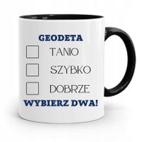 Kubek Czarny Dla Geodety Tanio Szybko Dobrze Z Nadrukiem Ze Zdjęciem