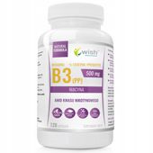 NIACYNA WITAMINA B3 PP 500mg WEGAN MEGA DAWKA 120K