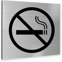 Tabliczka ZAKAZ PALENIA SREBRNA Tablica nierdzewna PIKTOGRAM ALUMINIUM