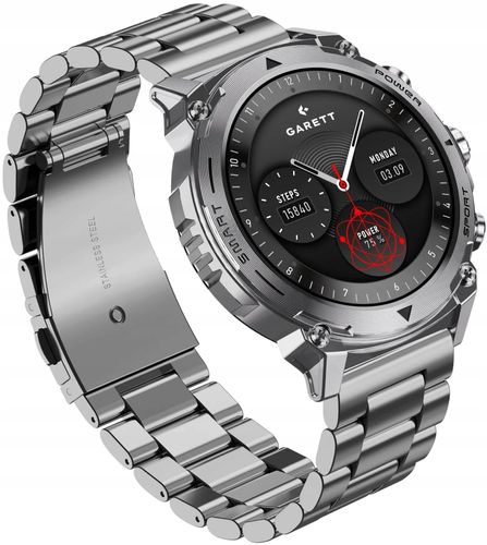 Smartwatch GARETT Atom Stalowy Srebrny na Arena.pl