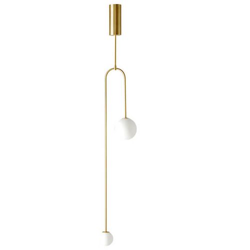 Zwisowa lampa łuk Loop ST-8928S brass Step balls do sypialni loft mosiądz na Arena.pl