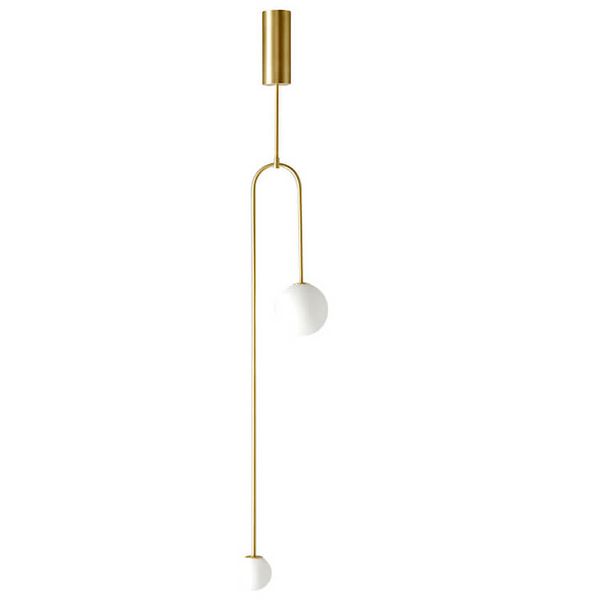 Zwisowa lampa łuk Loop ST-8928S brass Step balls do sypialni loft mosiądz zdjęcie 2
