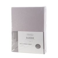 Prześcieradło z gumką CLASSIC jersey 180X200 cm srebrne