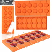 FORMA SILIKONOWA DO LIZAKÓW Z PATYCZKAMI DO SŁODYCZY 12x23,5CM 12 GNIAZD