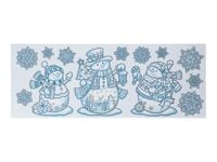 Naklejki okienne świąteczne 14szt Bałwany Płatki Śniegu