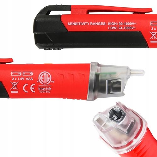 Bezdotykowy tester próbnik napięcia UNI-T UT12D-EU 24-1000V AC DETEKTOR na Arena.pl