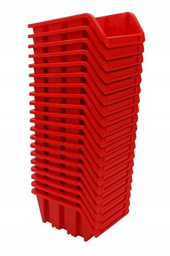 Pudełka warsztatowe kuweta czerwone 155x100x70 mm POJEMNIKI KUWETY 20 SZT na Arena.pl