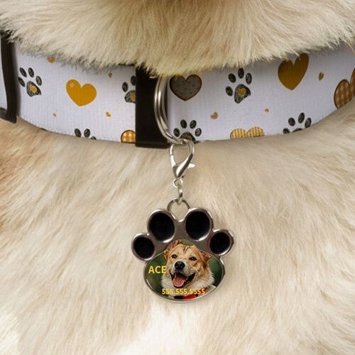 Identyfikator dla psa do sublimacji - czarna łapa zdjęcie 5