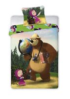 Pościel 160x200 Masza i Niedźwiedź Masha and the Bear Bajeczki Maszy