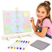 TABLICA LED DO RYSOWANIA ŚWIECĄCA NOTATNIK LED 7 PISAKÓW A4 USB DLA DZIECI