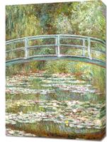 Obraz 50x70cm Bridge over a Pond of Water Lilies, Monet Vintage
