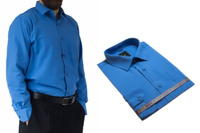 Wizytowa koszula męska klasyczna niebieska Laviino dl100 38/39 - S