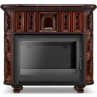 Piec kominek kaflowy z żeliwnym wkładem BERGEN by HIGHER