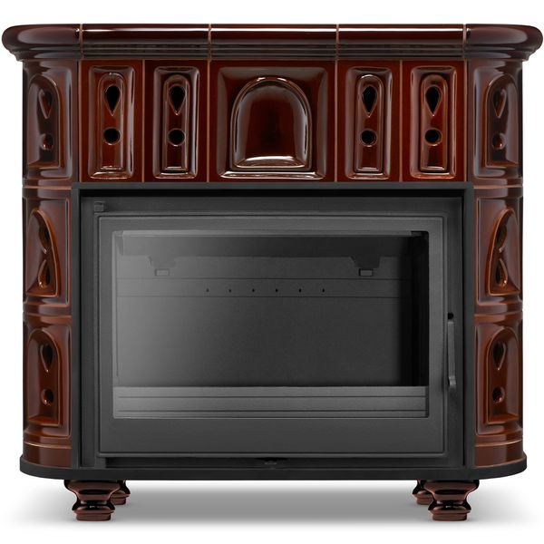 Piec kominek kaflowy z żeliwnym wkładem BERGEN by HIGHER zdjęcie 1