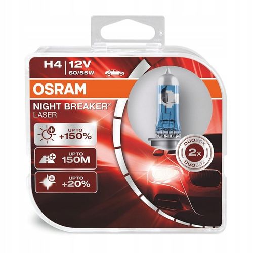 Osram Żarówki Samochodowe Halogenowe Night Breaker H4 NL 150% +150M na Arena.pl