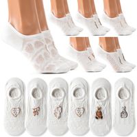 6x BAWEŁNIANE STOPKI BIAŁE SKARPETKI WESOŁE JAKOŚĆ PREMIUM 35-38