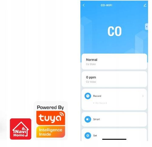 Czujnik detektor tlenku węgla czadu WiFi Aplikacja TUYA Zamel CTW-10 na Arena.pl