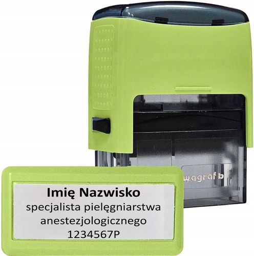 WAGRAF B2 - Pieczątka do 4 wersów - 12 kolorów obudowy do wyboru - IMIENNA na Arena.pl