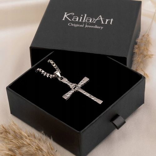 NASZYJNIK VIN DIESEL TORETTO DOM SZYBCY I WŚCIEKLI FAST N7 KRZYŻYK SREBRNY na Arena.pl