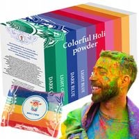 Proszek Holi Kolorowy na Festiwal Puder 10 szt Kolorów Spieralny Powder Mix
