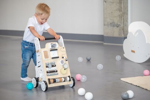 Drewniany chodzik interaktywny pchacz Dla Dzieci KiddyMoon WK-001 na Arena.pl