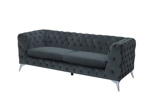 Sofa Welurowa Szara Sotra na Arena.pl