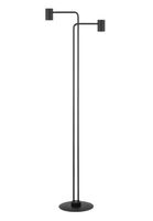 2-punktowa lampa stojąca Luis podłogowa do salonu czarna