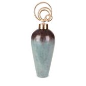 Figurka dekoracyjna ABRIL 25X25X75 turkusowa + brązowa