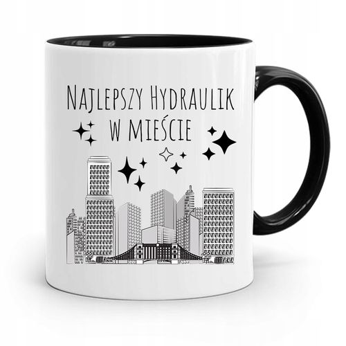 Kubek Czarny Prezent Dla Hydraulika Najlepszy Z Nadrukiem Ze Zdjęciem na Arena.pl