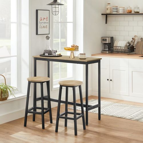 Stół Barowy + 2 Taborety - sonoma - LBT219B11 na Arena.pl