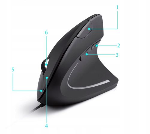 Myszka wertykalna RENEW FORCE pionowa MYSZ ergonomiczna przewodowa CICHA na Arena.pl