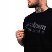 Czarna koszulka Beyond Limits S dla sportowców na siłownie GymBeam