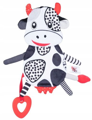 BaliBaZoo KONTRASTOWA KROWA Zabawka dla niemowląt Szeleścik Gryzak 0m+ na Arena.pl