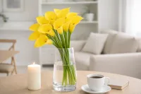 12x kalia gumowa sztuczne kwiaty jak żywe bukiet dekoracja 31cm 12szt